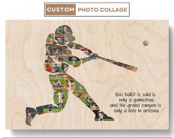 Custom Sports Gifts For Him Baseball Player Gift Personalized Baseball Gifts For Boys Baseball Photo Collage