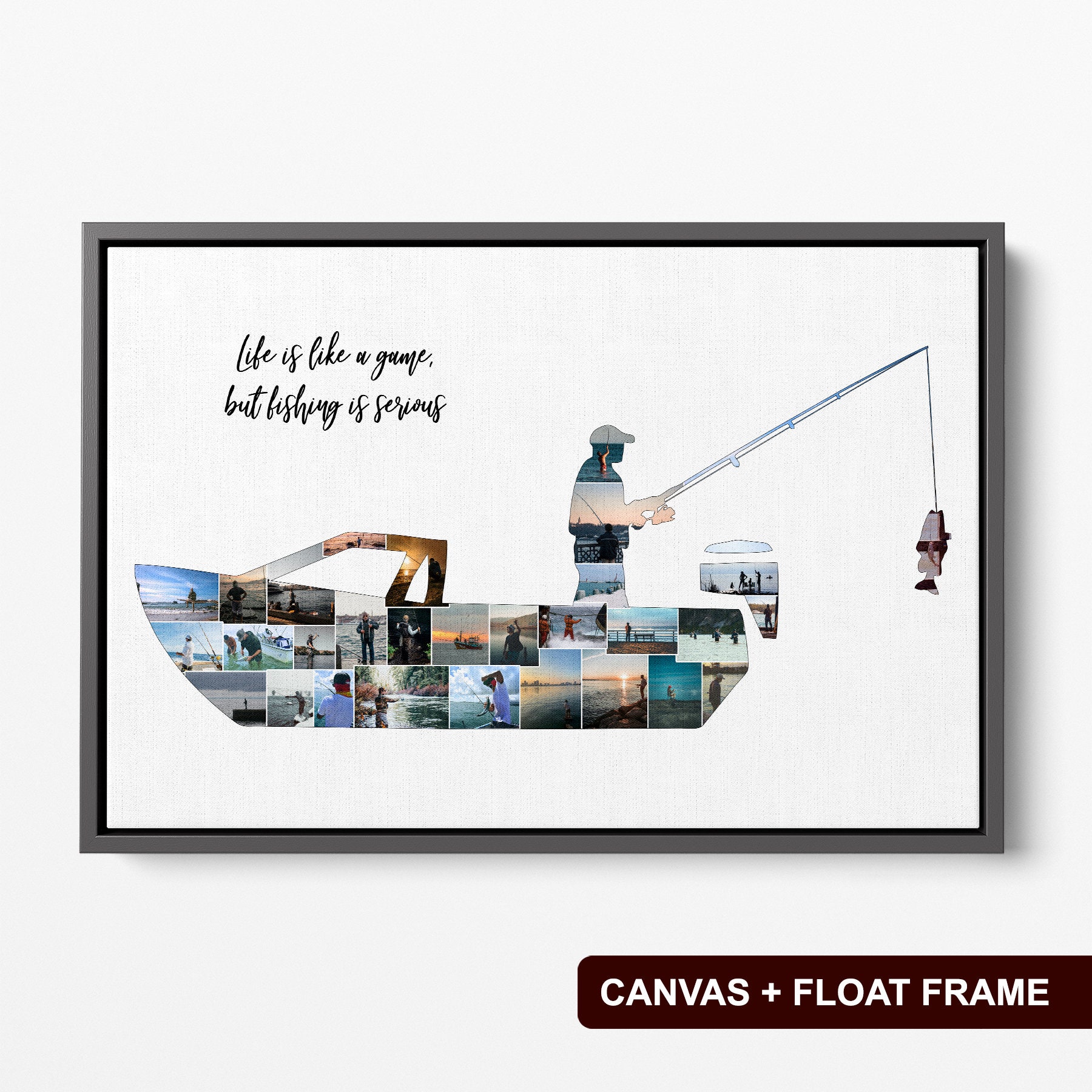 Wall Art Custom Fishing Collage Gift For Fishermen – CollagemasterCo