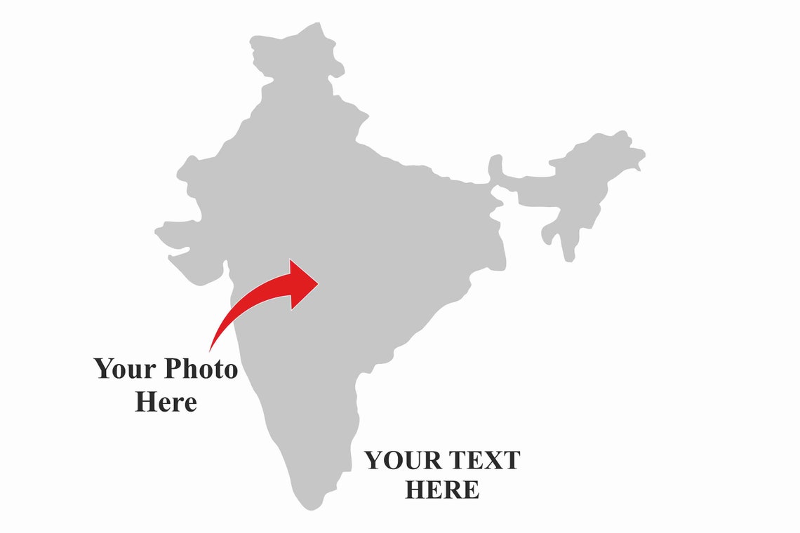 India Wall Print India Wall Art India Map India Map Print Etsy