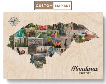 Honduras Art  Honduras Painting  Honduras Home Decor  Honduras Print  Honduras Gift  Honduras Map  Honduras Country Map - Christmas Gifts