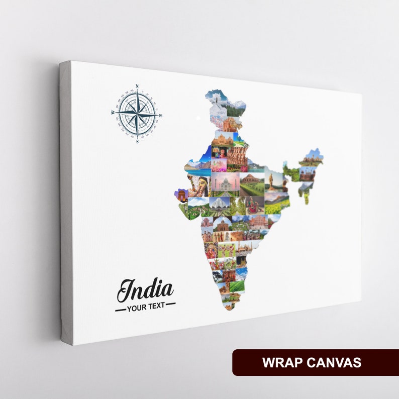 India Wall Print India Wall Art India Map India Map Print - Etsy