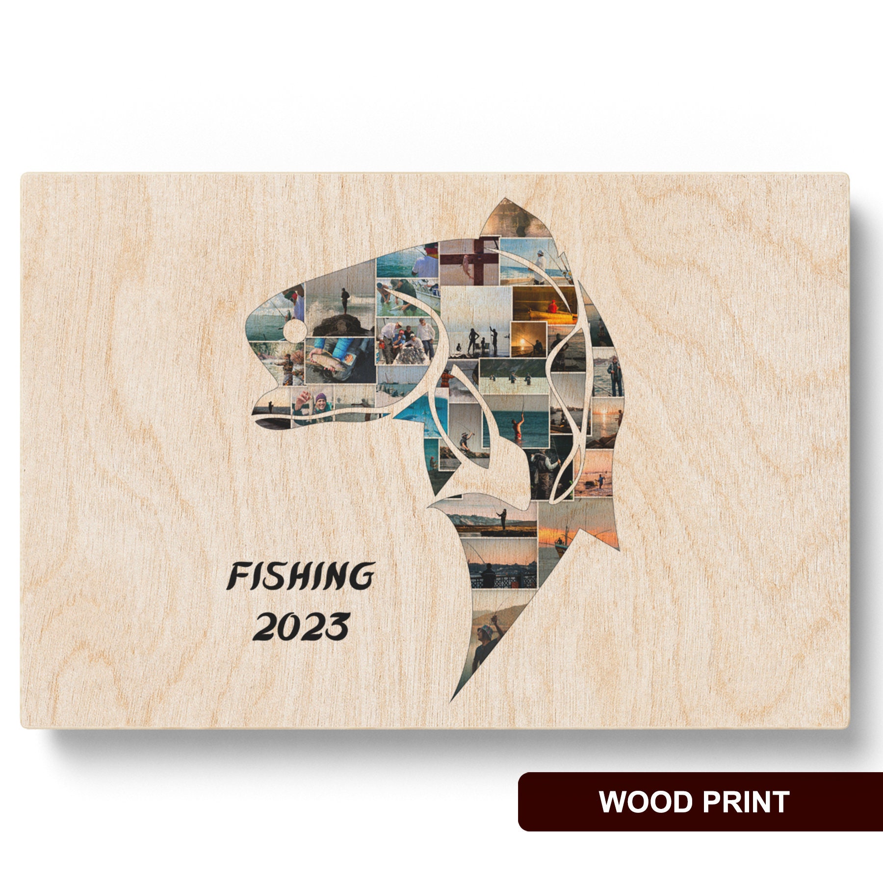Personalized Fly Fishing Gifts for Women Fishing Photo Collage Wall Art  Fathers Day Gift From Daughter Fishing Collage Fish Photo Collage 