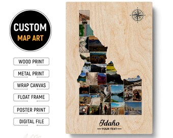 Map Of Idaho  Idaho Map Print  Idaho Gifts  Idaho Map  Idaho Decor  Idaho Wall Art  Idaho Art  Idaho Home  Idaho Print - Christmas Gifts