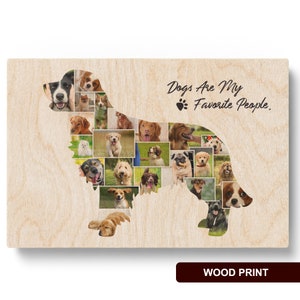 Sympathy gift for loss of dog with custom dog photo collage