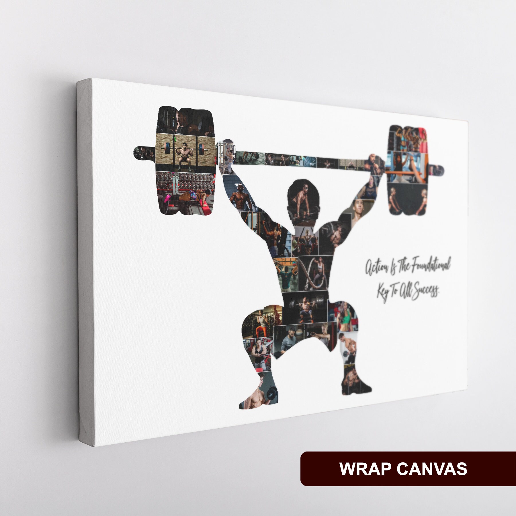 Weightlifting Poster Photo Collage Workout Gifts for Men