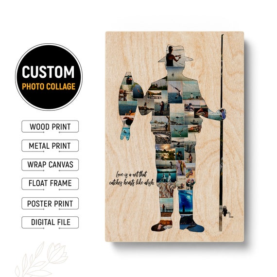 Fishing Photo Collage, Fishing Gifts, Fishing Rules Canvas, Christmas Gift  For Fisherman, Fishing Gifts For Men - Stunning Gift Store