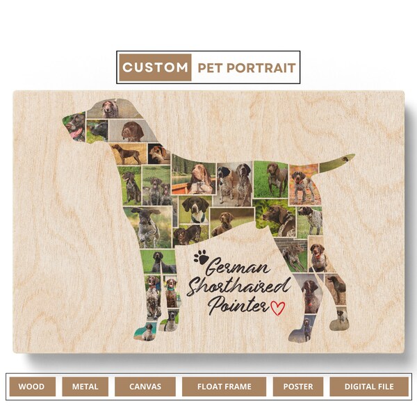 Personalized German Shorthaired Pointer Gifts Gsp Gifts For Gsp Dog Death Photo Collage Gsp Mom German Shorthaired Pointer Art