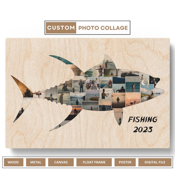 Custom Fishing Gifts for Boys Photo Collage Bass Fishing Gifts Fly Fishing  Gifts Unique Fishing Gifts Fish Photo Collage 