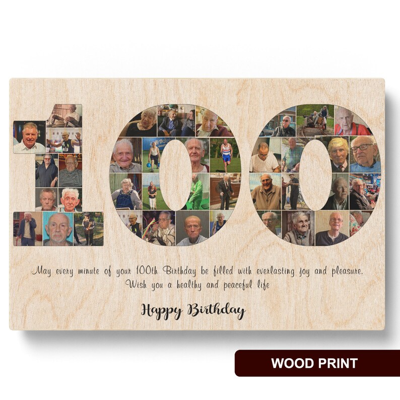 100th Birthday Gift 100 Year Old Birthday Gift Ideas100 Etsy