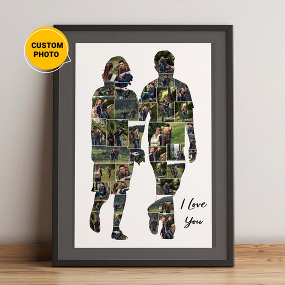 Couple Photo Collage Boyfriend Gift Wedding Decor Etsy