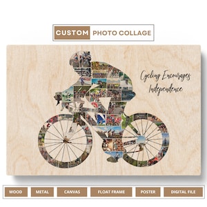 Personalised cycling photo collage for the perfect bicycle gift.
v