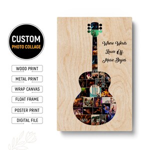 Guitar Gifts  Gifts For Guitar Players  Guitar Personalized Gifts  Guitar Gift For Teachers   Guitar Photo Collage - Christmas Gifts