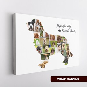 Photo collage gift for dog remembrance with personalized dog lover gift