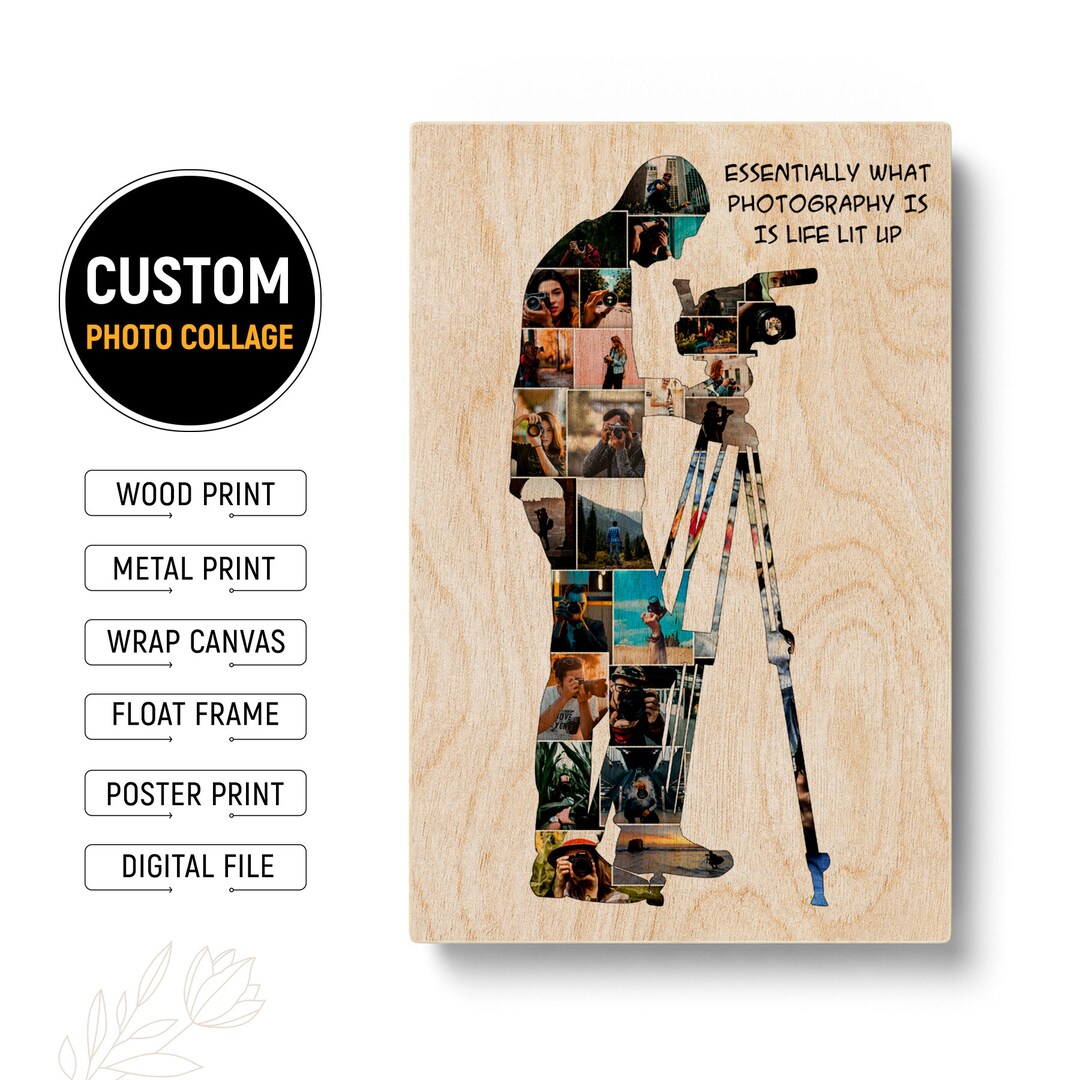 Custom Photographer Dad Photographer Thank You Gift Picture Collage