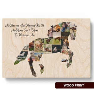 Unique gift for horse enthusiasts with customized photo collage.