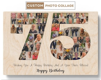 Personalized 75th Birthday Gift For Women  Happy 75th Birthday Gift 75th Birthday Decoration  Birthday Gift For Grandpa - Christmas Gifts