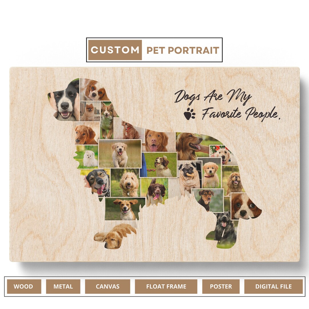 Custom Dog Sympathy Gift Dog Collage Frame Personalized Dog Lover Gift for Men Dog Death Gifts