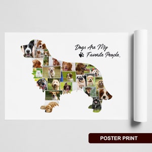 Dog collage frame with custom dog gifts for dog lovers