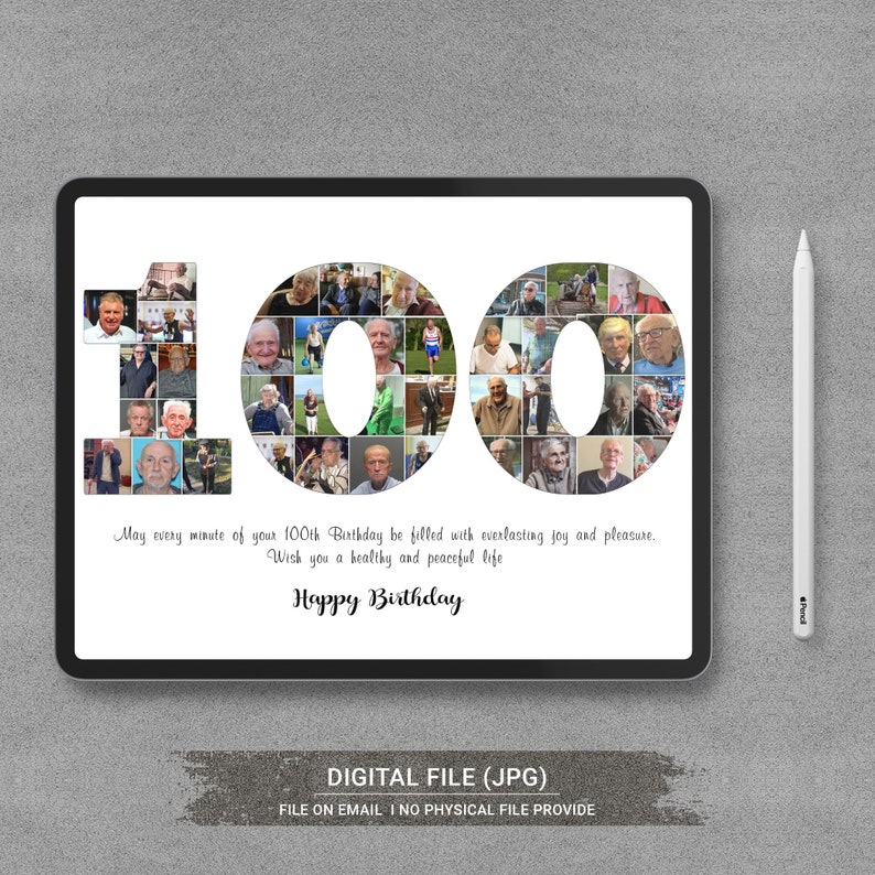 100th Birthday Gift 100 Year Old Birthday Gift Ideas 100 Etsy