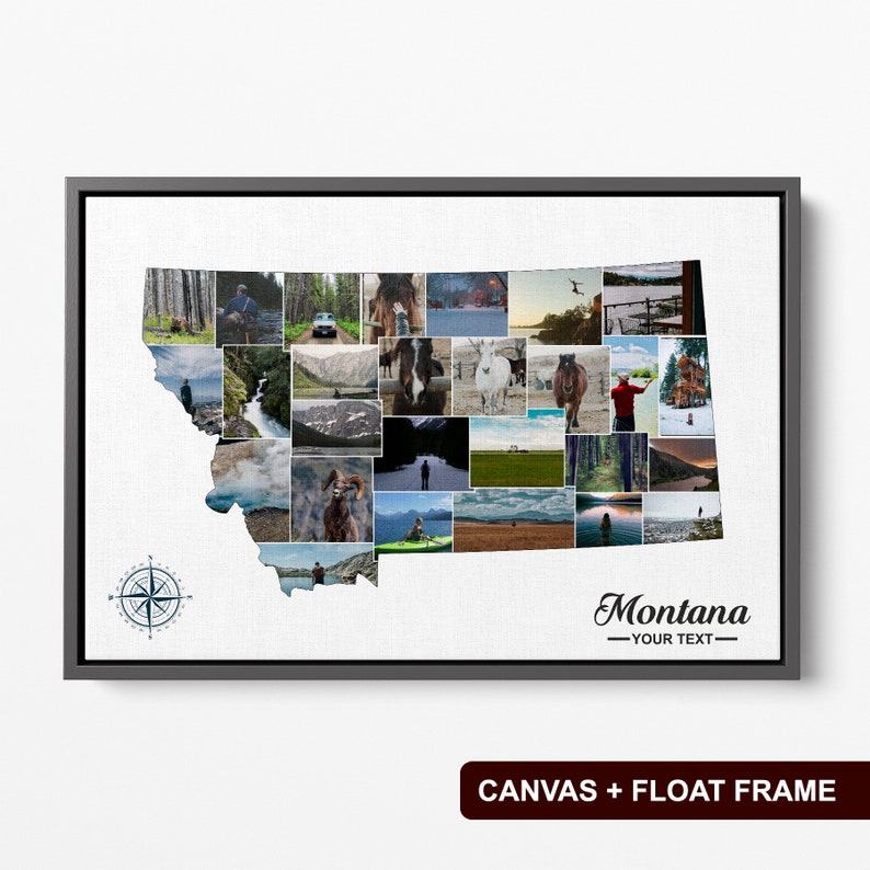 Montana Art Montana Map Montana Poster Montana Gifts Etsy