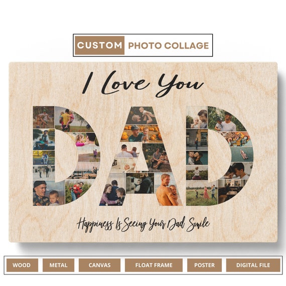 Personalized Fathers Day Gifts Picture Collage Gifts for Dad