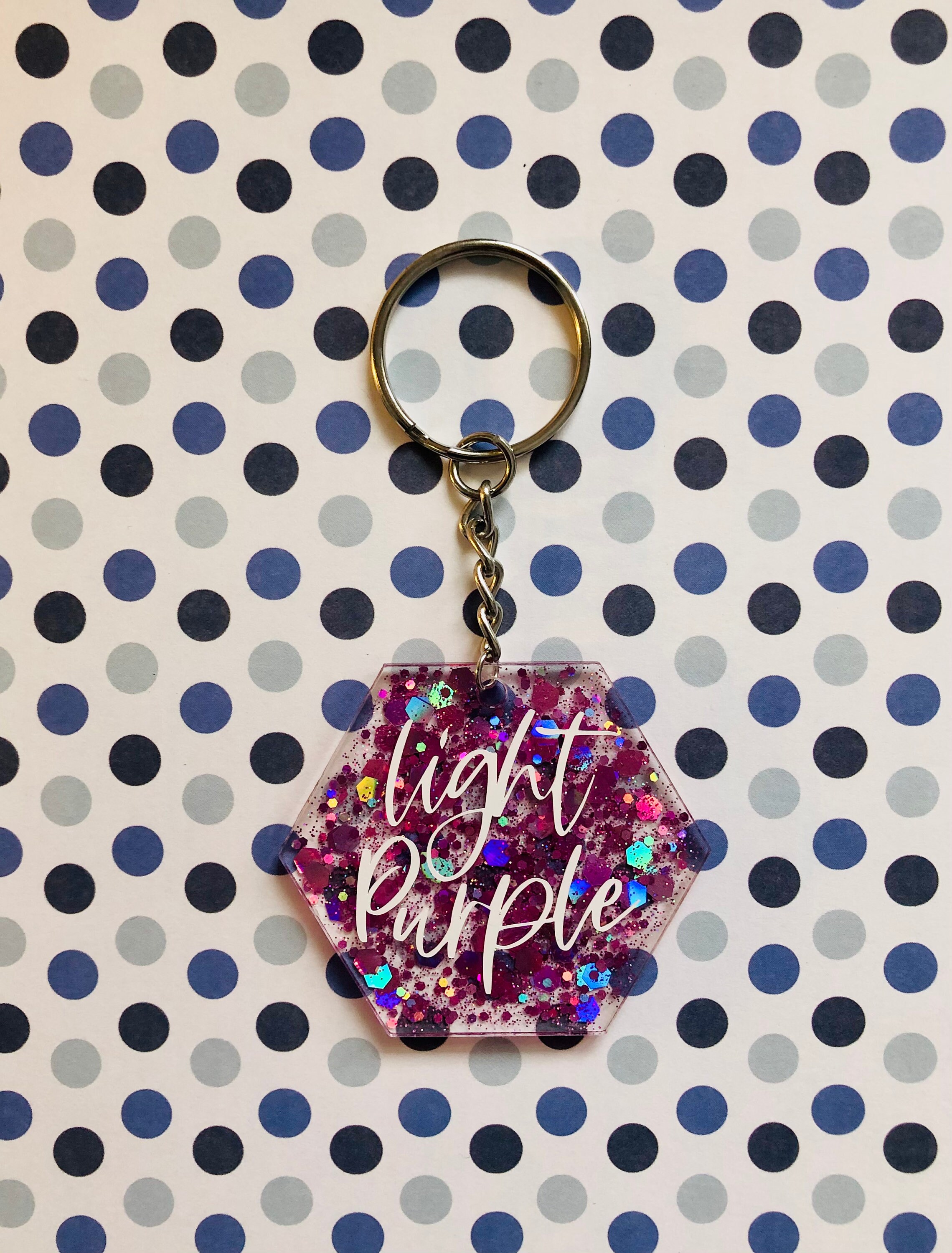 Personalised Sparkle Keyring/Keychain. Various glitter Etsy