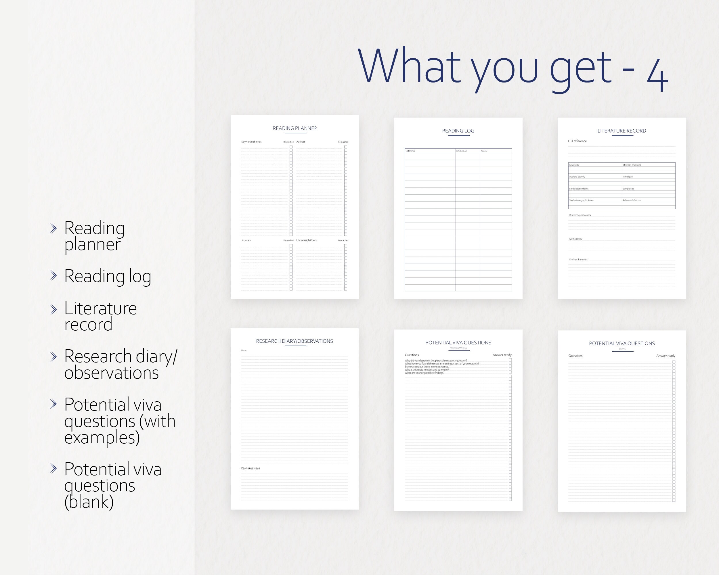 Phd Study Pack: 27 Pdfs 2 Excel Sheets to Plan Your Graduate | Etsy