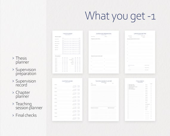 Phd Study Pack 27 Pdfs 2 Excel Sheets To Plan Your Graduate Etsy