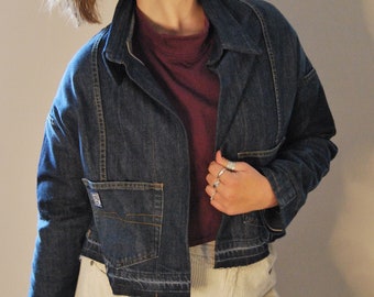 short denim loose jacket