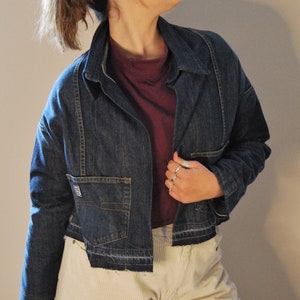 short denim loose jacket image 1