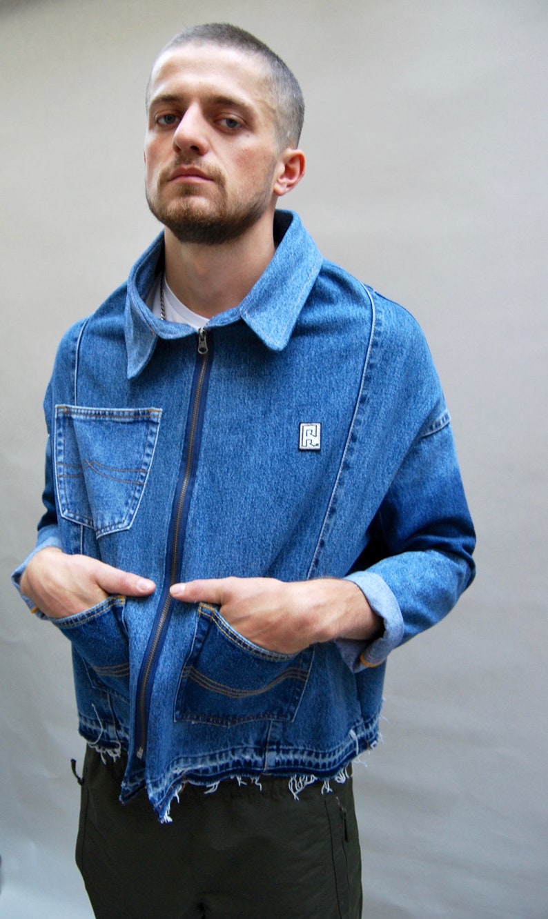 Unisex Denim collared jacket