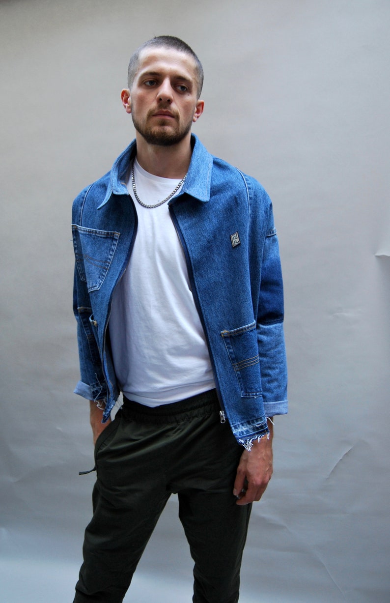Unisex Denim collared jacket