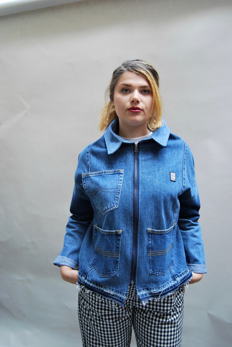 Unisex Denim collared jacket