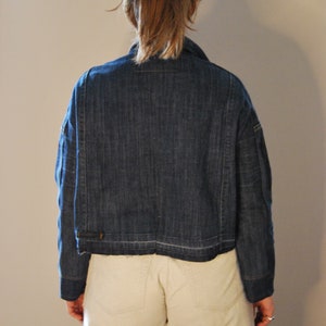 short denim loose jacket image 9