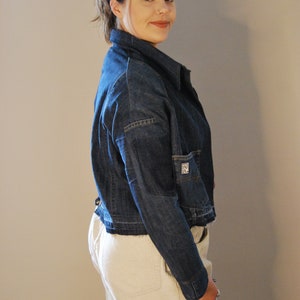 short denim loose jacket image 2