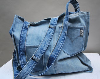 Oversized Handbag Unusual Denim Shoulder Bag Large Bag - Etsy