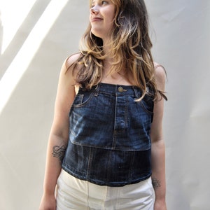 Denim Pinafore vest image 3