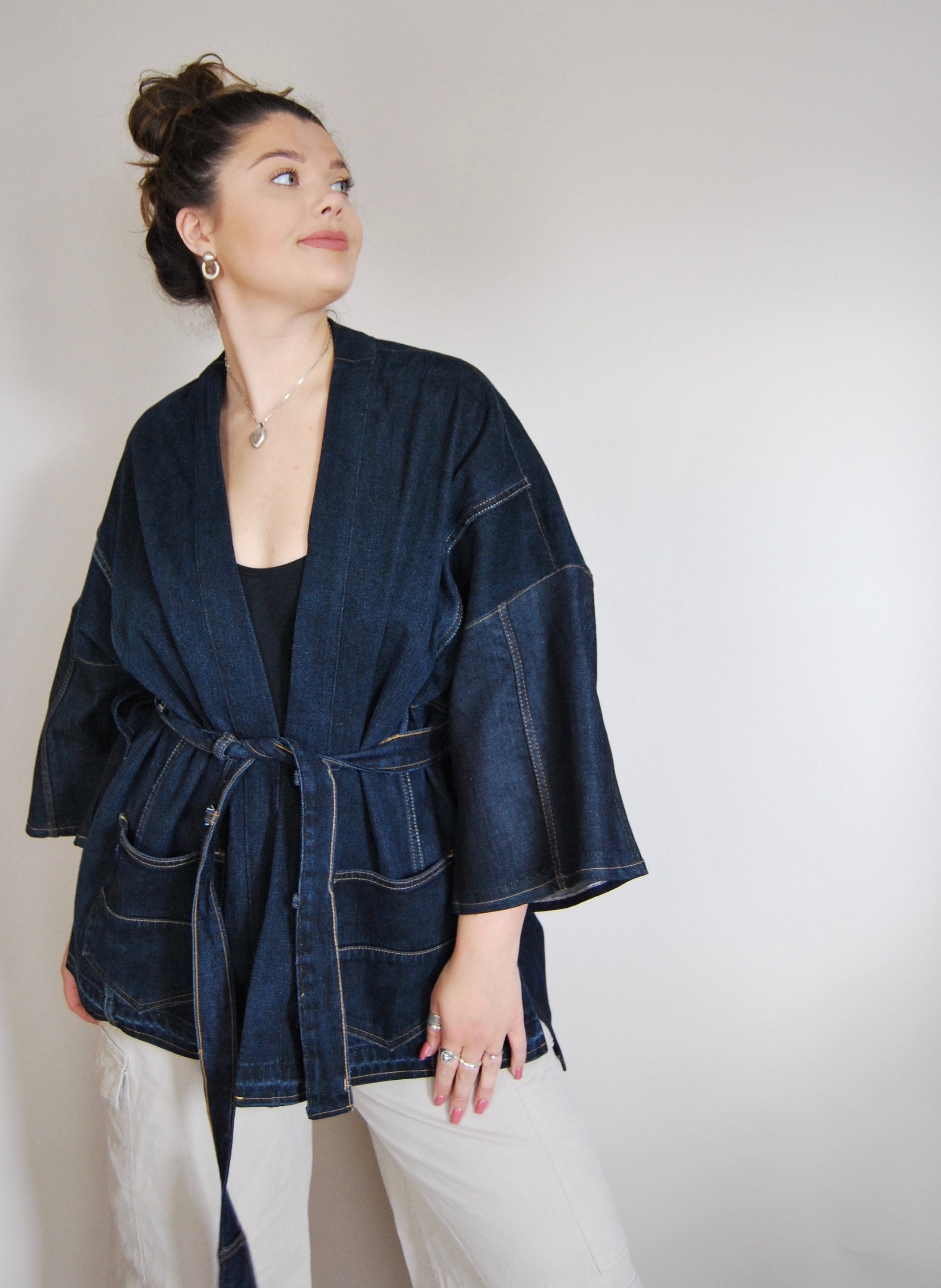 Recycled Denim Kimono Jacket - Etsy