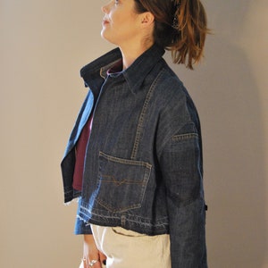 short denim loose jacket image 10