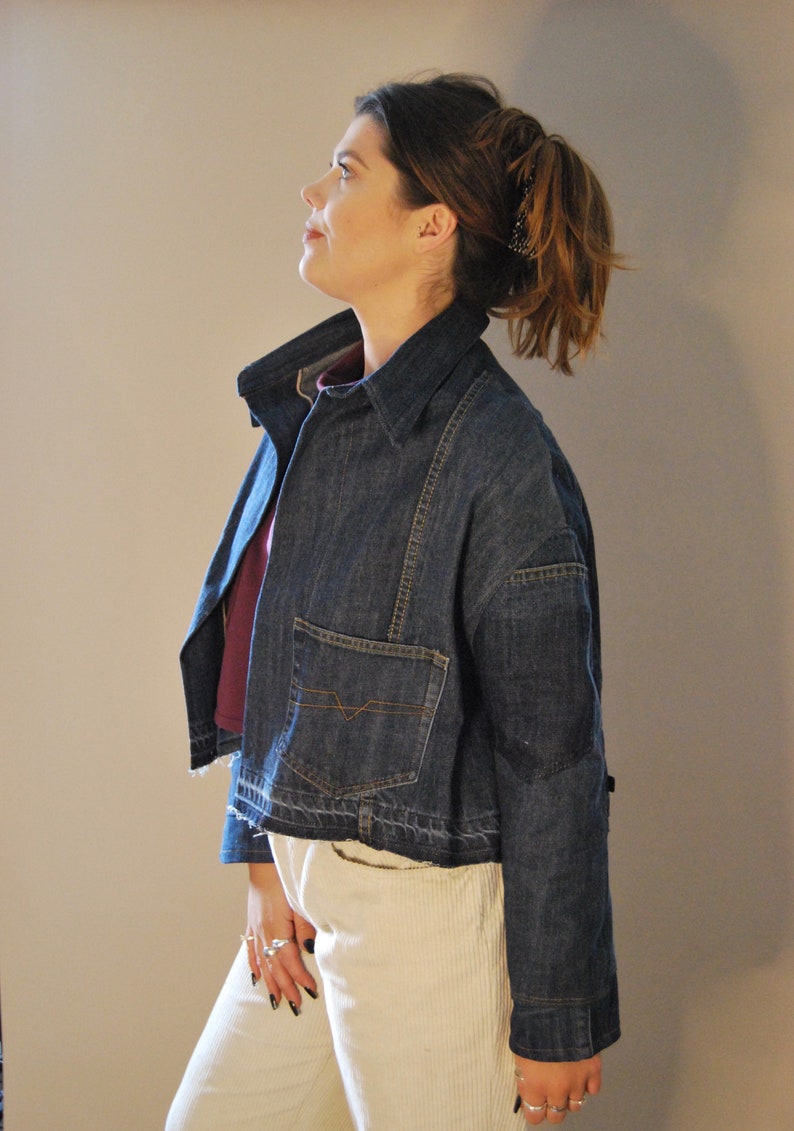 short denim loose jacket image 10