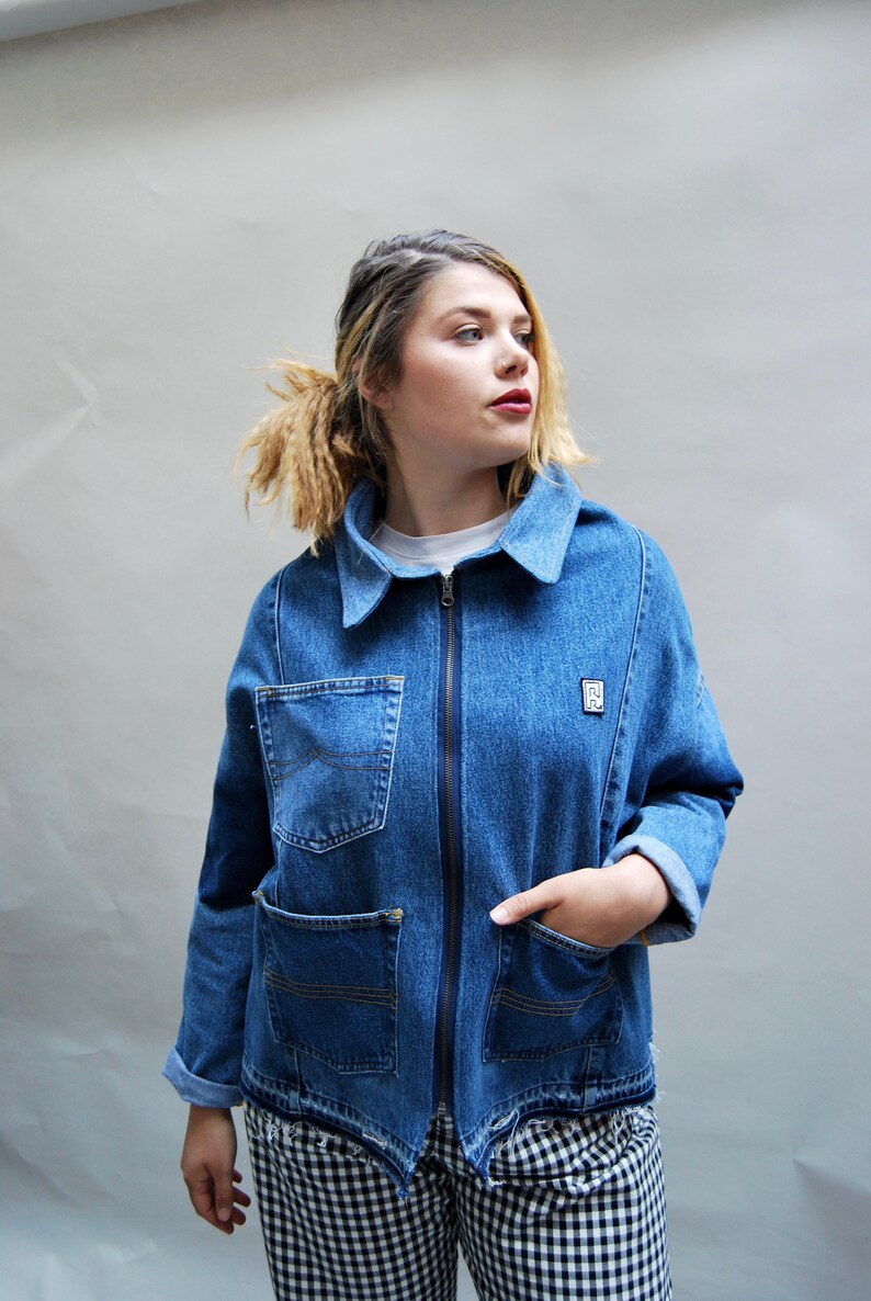 Unisex Denim collared jacket