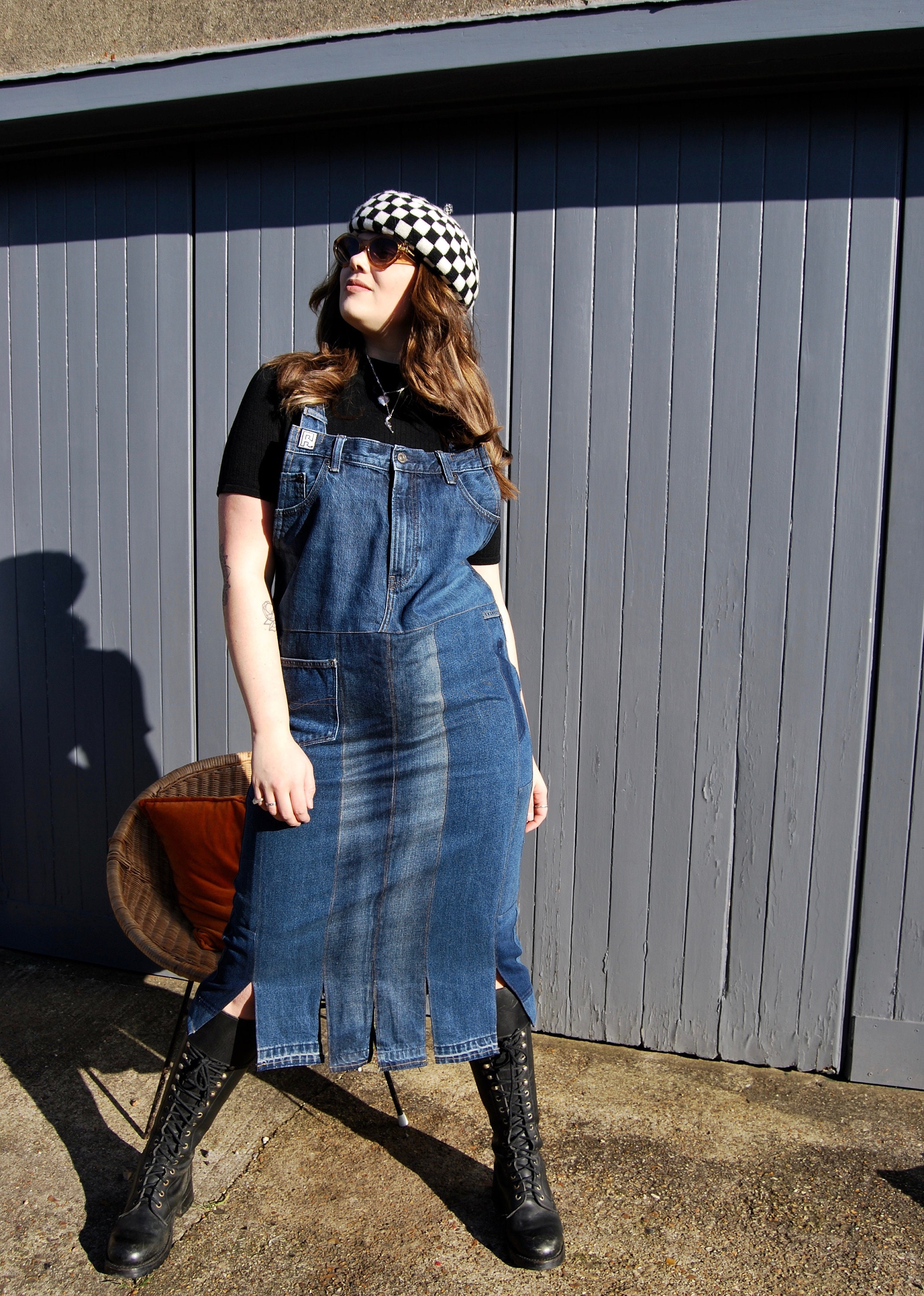 Dungaree Pinafore Jean Dress -  Canada