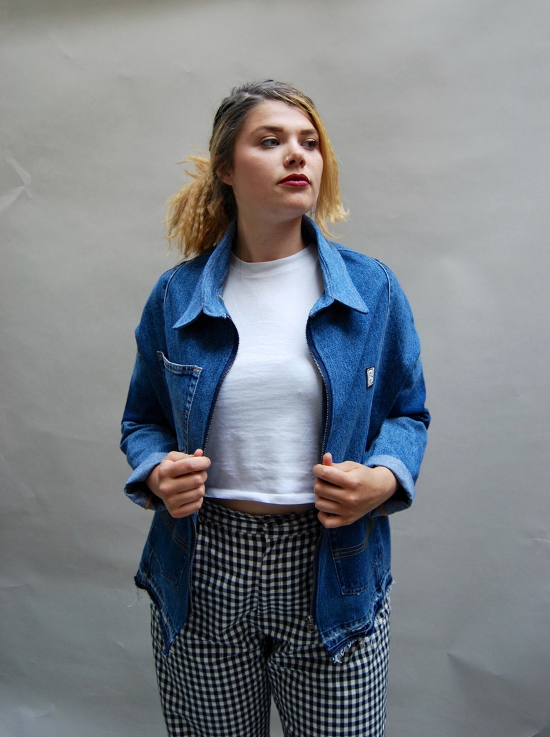 Unisex Denim collared jacket