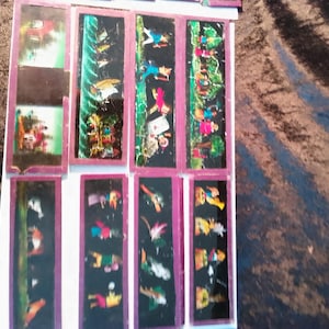 17 Victorian Magic Lantern Coloured Slides