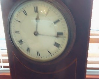 Edwardian mahogany mantle clock