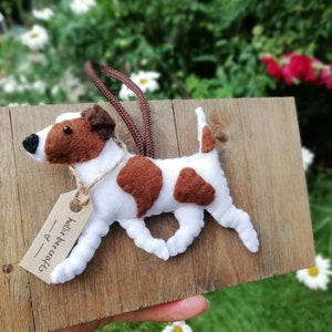 Jack Russell Terrier Stuffed Dog Decoration, Dog Lover Present, Personalised / customised