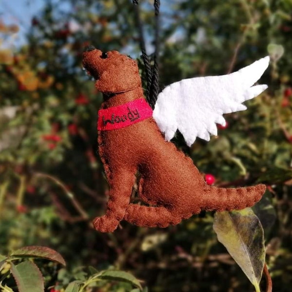 Personalised Labrador Angel Dog Decoration