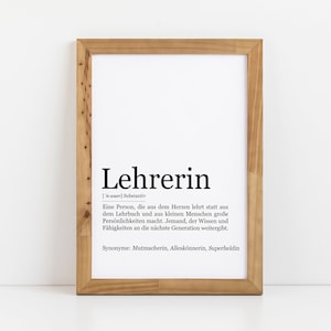 Teacher Definition, Customizable Teacher Poster, Teacher Gift, Birthday Gift Teacher, Teacher&#39;s Day