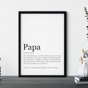 Dad Definition, Personalizable Dad Poster, Dad and Mom Gift, Dad Gift, Dad Birthday Gift, Father's Day