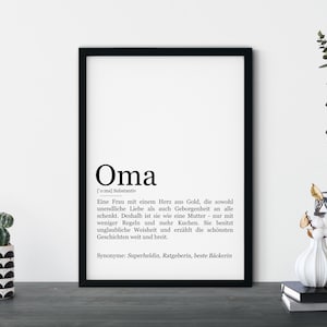 Granny Definition, Personalizable Grandma Poster, Grandma and Grandpa Gift for Grandmother, Grandma Gift, Birthday Gift Grandma
